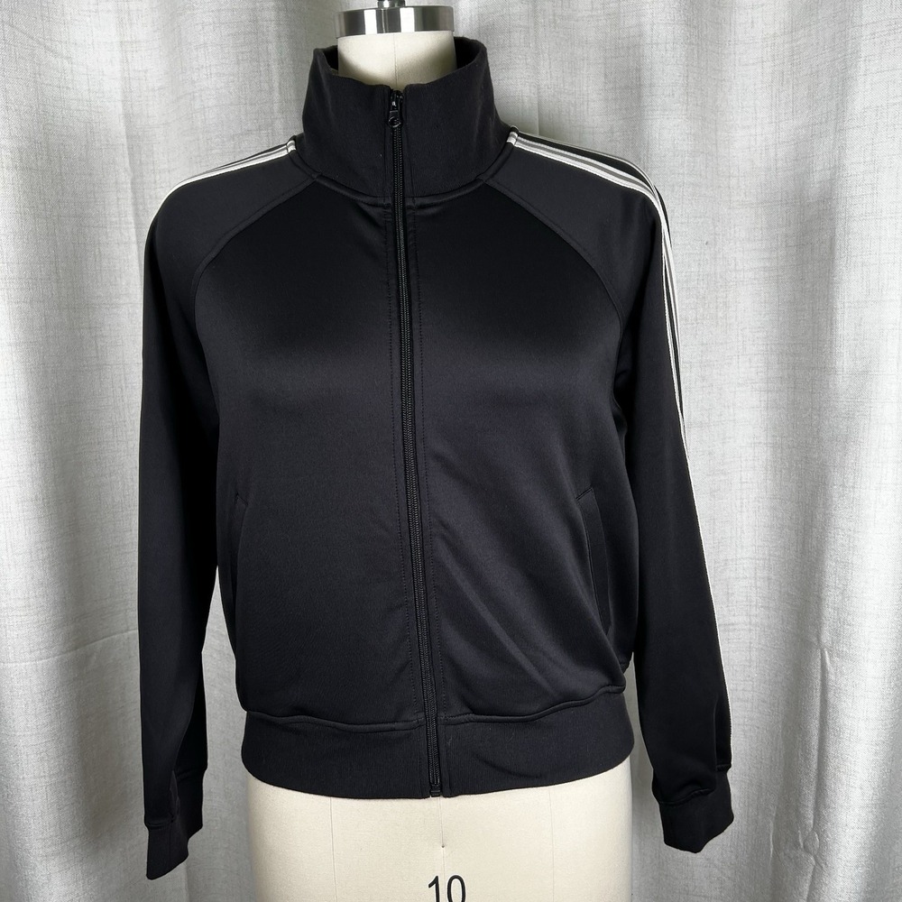 NEW!‎ Z Supply Active Classic Track Jacket Black Women's Size Small Zip UP